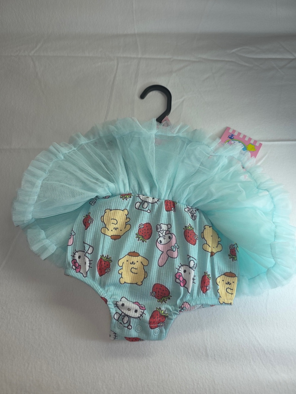 Hello Kitty Mint Strawberry Print Baby Romper - Picture 9 of 12